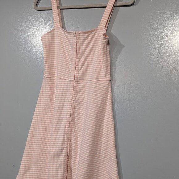 Forever 21 Blush Pink Striped Dress Medium - Picture 2 of 7
